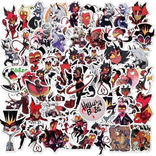 10/30/50PCS Anime Helluva Boss Cartoon Stickers PVC Snowboard Laptop Luggage Guitar Graffiti Waterproof Cartoon Sticker Decals