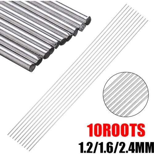 10Pcs 1.2/1.6/2.4mm 330mm Long Stainless Steel Welding Rod Repair Solder Accessories For Soldering Welding TIG Welding Rods