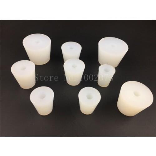 2pcs/lot Silicone Plug Stoppers With Hole For Airlock Valve Brew Wine Food Grade Silicone Rubber Stopper