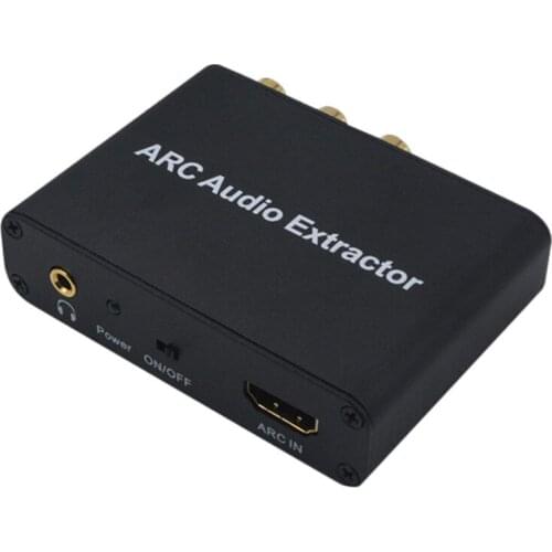 ARC Audio Extractor Audio Adapter 3.5mm Stereo Fiber Coaxial Converter For Amplifier Soundbar Speaker HDTV