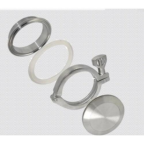 Free shipping 19mm-159mm 19MM-159mm OD Sanitary TriClamp Ferrule + End Cap + Tri Clamp + Silicon Gasket many size in here