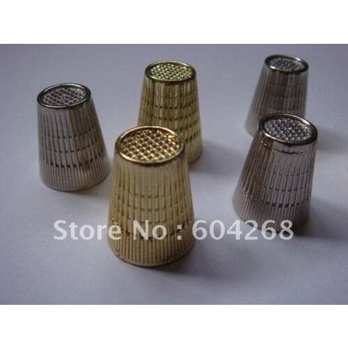 Free shipping Gold Metal Sewing Finger Thimble 20Pcs/1lot