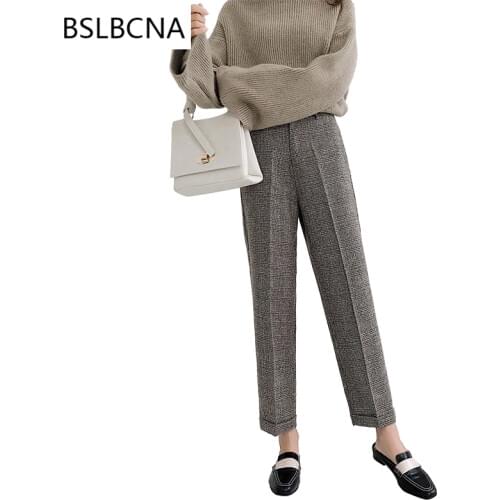 BSLBCNA Women's Plaid Trousers