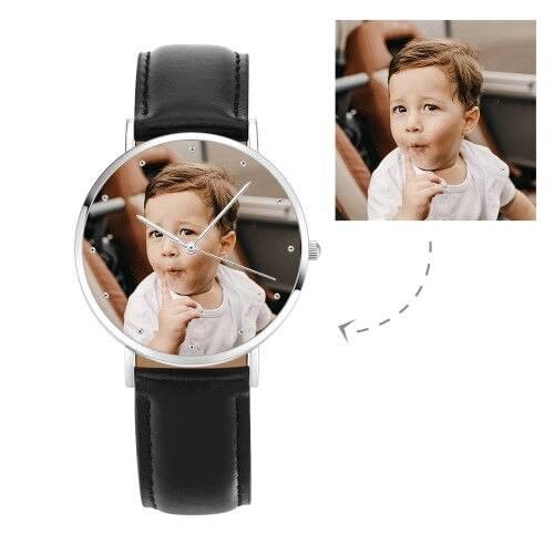 Custom Photo Watch Personalized Watch Custom Watch Custom Mens Watch Engrave Name Kid Portrait Women Photo Watch