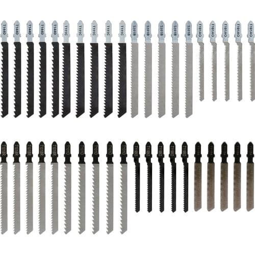 40 Pcs Jigsaw Blades Jig Saw Blade Metal Wood Assorted Wood Cutter Saw Blade T144D/T101AO/T101B/T101BR/T101D/T111C/T118A/T119BO