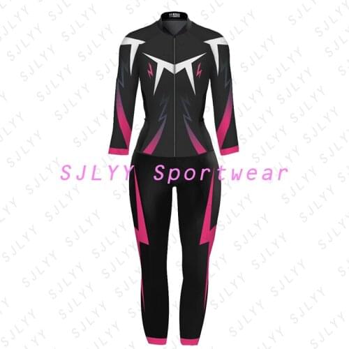 Fashion Cycling Coverall Jumpsuit Womens Triathlon Clothing Long Leg Sleeve Bicycle Jersey Road Bike Riding MTB Skinsuit Suit