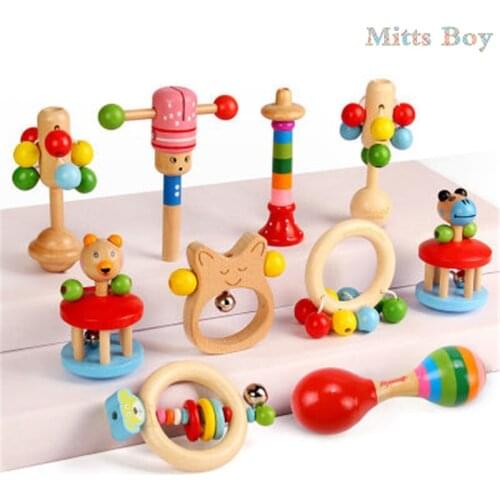 Montessori Clapper Educational Natural Wooden toy Sound Music 3D Sensory Jigsaw Brain Training Early Intellectual Learning Toys