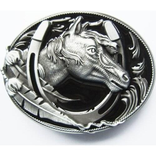 Jeansfriend New Western Horse Horseshoe Oval Belt Buckle Gurtelschnalle Boucle de ceinture BUCKLE-WT058 also Stock in US