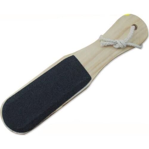 120 pcs New Arrival Wooden handle Double-sided Foot File Care Dead Skin Callus Remover Pedicure Tool Wood