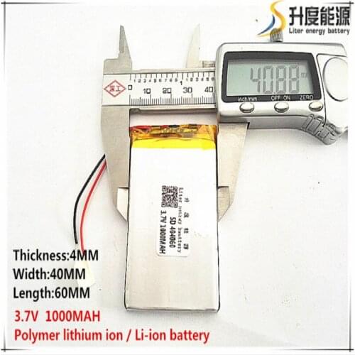 5pcs [SD] 3.7V,1000mAH,[404060] Polymer lithium ion / Li-ion battery for TOY,POWER BANK,GPS,mp3,mp4,cell phone,speaker