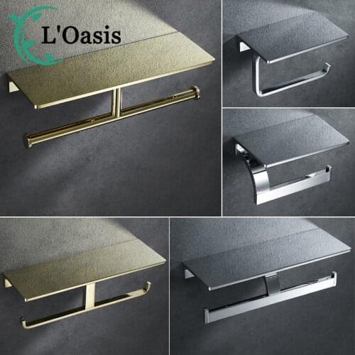 Full Copper Paper Towel Hook Bathroom Toilet Hotel Engineering Custom Paper Aircraft Roll Of Paper Shelf Toilet Paper Holder