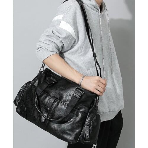 Casual HandBags For Men Superior Quality PU Leather Business Package Crossbody Bags Single Shoulder Bags Travel Duffle Bags