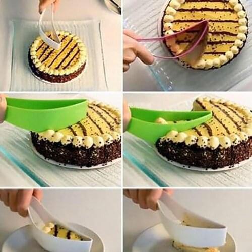 Practical Pie Cake Slicer Bread Knife Sheet Guide Cutter Server Kitchen Gadget Chocolate Biscuit Knife Pie Divider Cake Tools