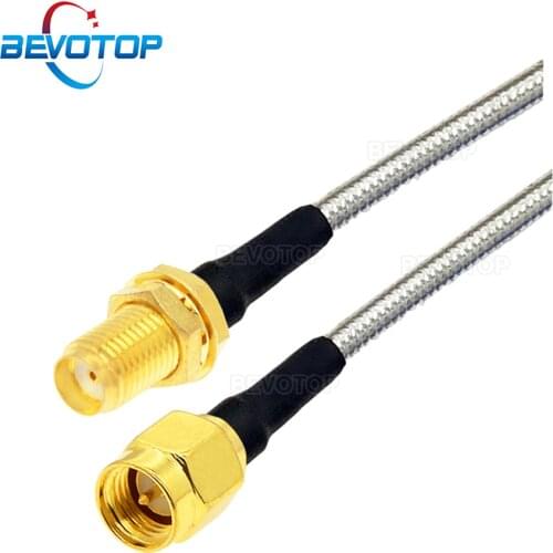 RG402 SMA Male Plug to SMA Female Jack Semi-Flexible Silver RG402 Cable High Frequency Test Cable 50ohm RF Coaxial Cable Pigtail