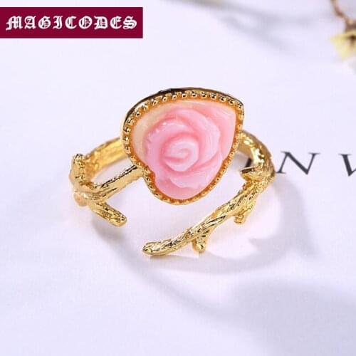 2019 Adjustable Ring 100% Real 925 Sterling Silver fine Jewelry Women Mosaic Queen Shell Heart Opening Wedding mood Ring YR12