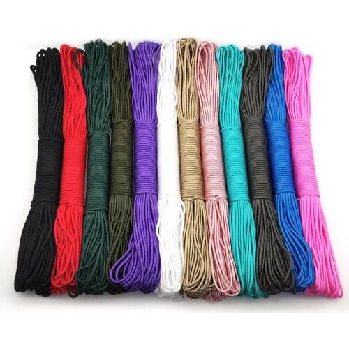 100meters 3mm Cord Rope Parachute Lanyard Rope For Climbing Survival Equipment Paracord Bracelet Mask Lanyards Paracord Bracelet