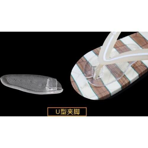 200pair Transparent Gel Shoes Inserts Cushion Flip flops Sandals Toe Separator Massage Insoles Soft Comfortable Insoles new