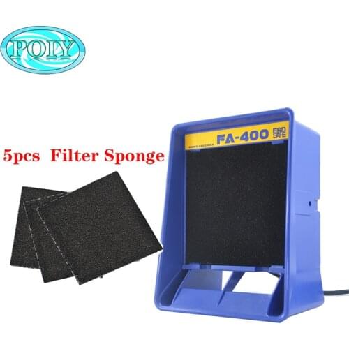 220V/110V FA-400 Solder iron Smoke Absorber ESD Fume Extractor Smoking Instrument with 5pcs free Activated Carbon Filter Sponge
