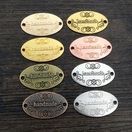 31x19mm 10pcs Antique Bronze Gold Silver Plated Handmade Oval Charms Pendant for bracelet necklace jewelry making supplies