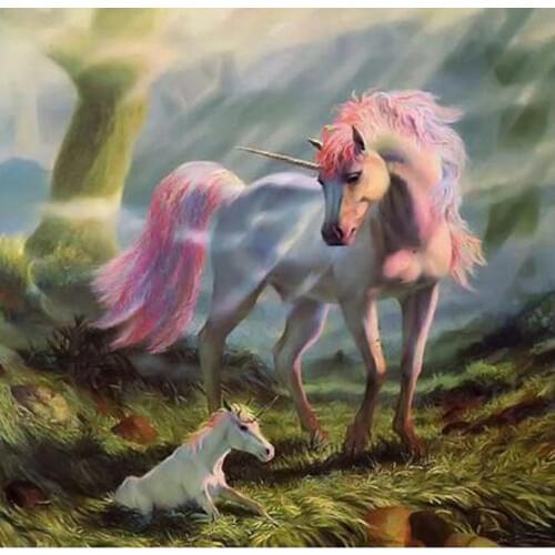 Christmas 5D DIY Diamond Painting Unicorn Full Square/Round Mosaic Rhinestone Diamond Embroidery picture home decoration FG1655