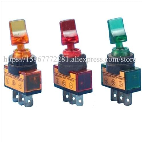 ASW-14D ON-OFF spst 3P with lamp auto switch Rocker Switch Automobile button switches Toggle switch