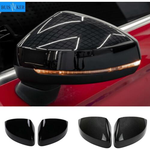 Black Side Mirror Cap Covers for Audi A3 S3 8V RS3 2013 2014 2015 2016 2018 2017 2019 Replace (Glossy Pearl Black)