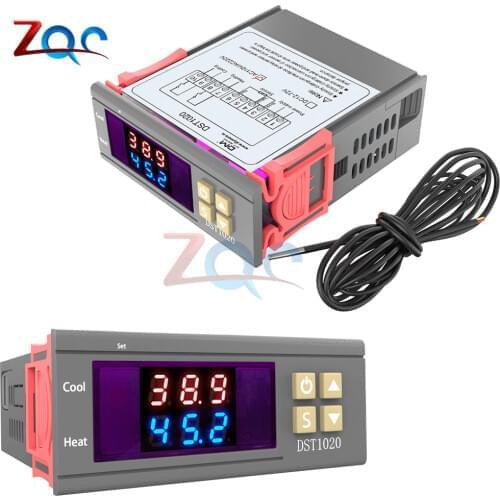 DST1020 Digital Thermostat Humidistat Humidity Temperature Controller Regulator Thermometer Hygrometer Meter replace STC-1000