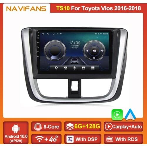 DSP IPS RDS Auto Stereo For Toyota Yaris VIOS 2017 2018 Car Multimedia Video DVD Player BT5.0 GPS Navigation Radio Android 11 4G