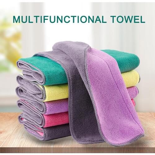 Double Side Hand Towel Dish Cleaning Towel Hanging Kitchen Bathroom Dish Cleaning Drying Washcloth Hot