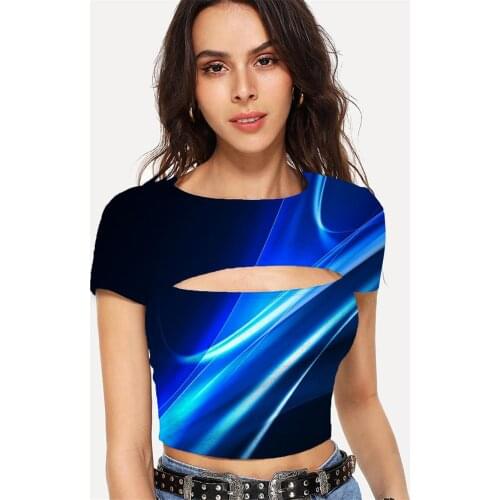 Somepet Abstract T shirt Women Psychedelic T-shirts 3d Art Tshirt Printed Harajuku Shirt Print Womens Clothing Sexy Printed