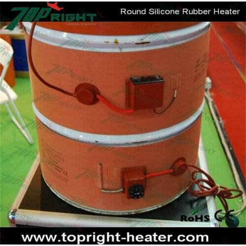 Flexible Silicone drum Rubber/ oil drum heater with digital thermostat 250x1740mm