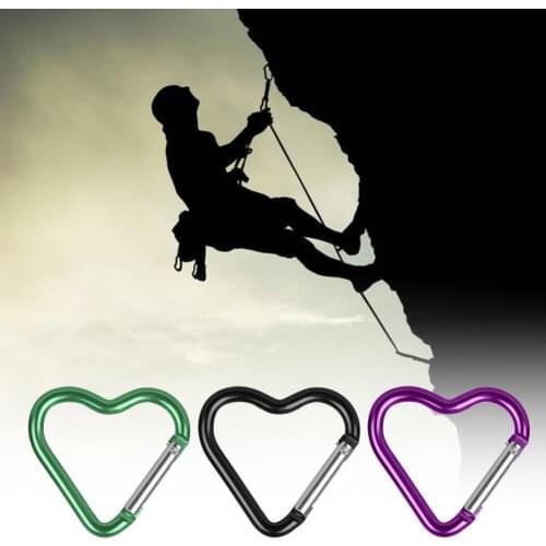 Wear-resistant Useful Heart-shaped Aluminum Alloy Carabiner for Mountaineering