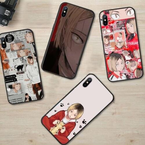 Kenma Kozume Haikyuu!! animefunda capa shell Phone Case for iPhone 11 12 pro XS MAX 8 7 6 6S Plus X 5S SE 2020 XR