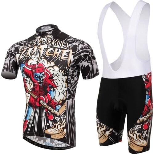 XINTOWN Pro Bike Jersey Shorts Sets Men mtb Bicycle Clothing Suits Skull Summer Male Ropa Ciclismo Cycling Shirts
