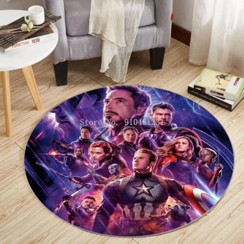 The Avenger Printing Modern Home Doormat Insole Kitchen Carpet Indoor Outdoor Welcome Bathroom Anti-slip Round Floor Mats