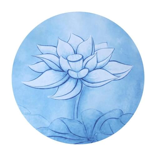 Round Carpet Foldable Yoga Mat Meditation Female Natural Rubber Non-Slip Thin Rug