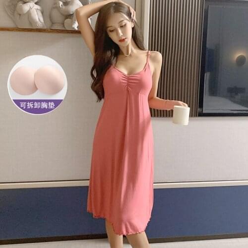 Summer Sexy Backless Loungewear Modal Soft Women Sleepwear Nightwear Sleeping Nightgown Women Casual Night Ladies Home Dressing