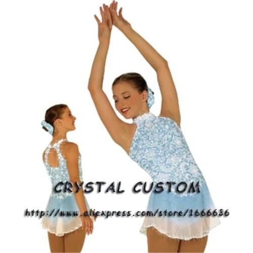 Hot Selling Ice Skating Dress For Girls Spandex Graceful New Brand Figure Skating Competition Dress Customized DR2643