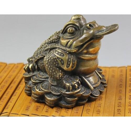 The copper toad lucky Wangcai antique bronze antique ornaments of Dong play non genuine opening business gifts