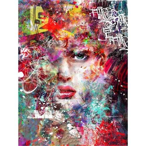 Woman Portrait DIY Cross Stitch 11CT Embroidery Kits Needlework Craft Set Printed Canvas Cotton Thread Home Wholesale