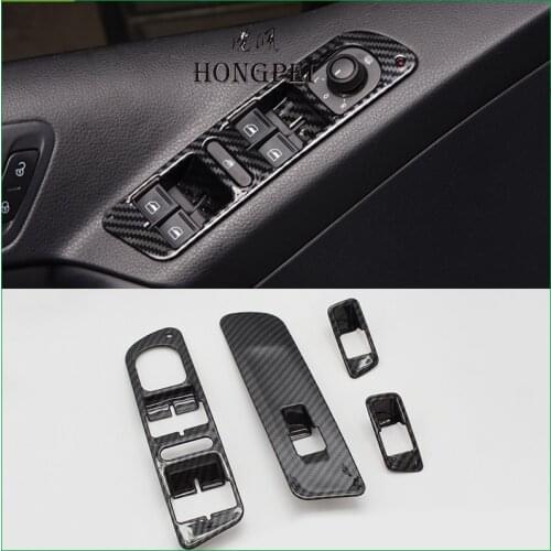 For Volkswagen VW Tiguan 2009-2015 Car Window Glass Lift Switch Panel Cover Sticker Trim Car Styling Left Hand Drive Accessories