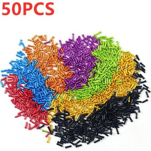 50PCS/Lot New Bike Bicycle Brake Shifter Inner Cable End Caps Cable Tips Wire End Cap Fits Brake Shift Inner Cable Caps