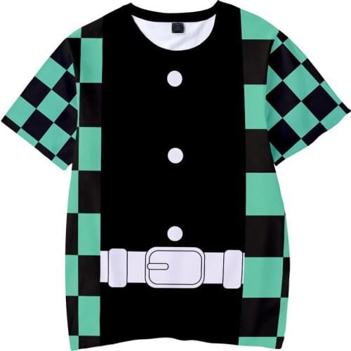 New 2020 Anime Demon Slayer Kimetsu No Yaiba Cosplay Costumes Tshirt Men Women Party Halloween Costumes Summer Pocket Clothes