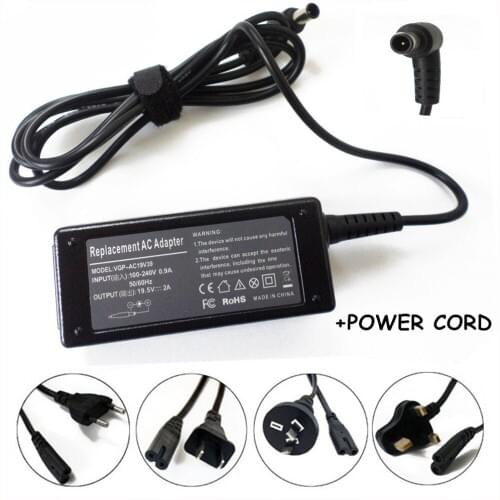 New Power Supply Cord 19.5V 2A Notebook PC AC Adapter For SONY VAIO VPC-W115/W125/W216/W218 PCG-51311L PCG-51312L