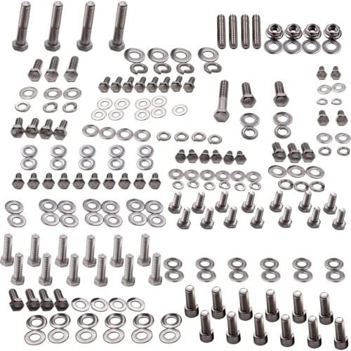 Fit for Chevy Stainless Steel Engine Bolt Kit Motors SBC 350 Small Block