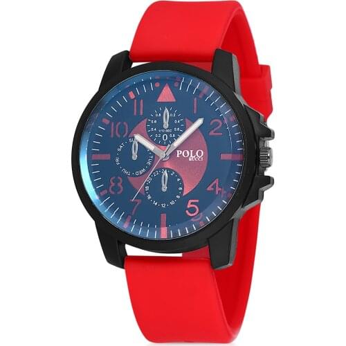 POLO Rucci Male Red Silicone Cord Wrist PL-0327E5