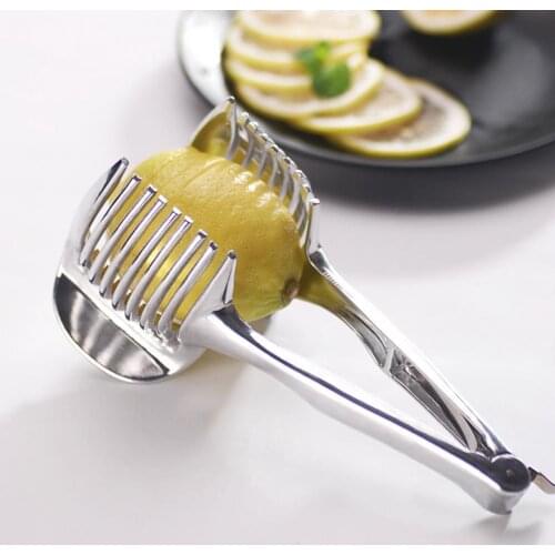 Portable Fruit Slicer Eco-friendly Rust-proof Stainless Steel Manual Vegetable Cutter Auxiliary Tools for Household Kitchen