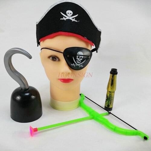 The caribbean cap toy pirate weapon cap Bow and arrow Halloween Masquerade Children Dress Up Stage Performance Pirates