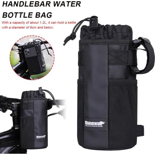 Bicycle Water Bottle Cup Holder Bag Bike Handlebar Stem Kettle Bag With Insulated Pouch Storage Bag For Daily Use Touring