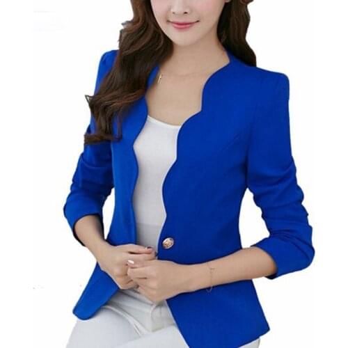 Ladies Women Jacket OL Fashion Slim Blazer Coat Women Suit jacket Long Sleeve Ladies Blazer Work Wear
